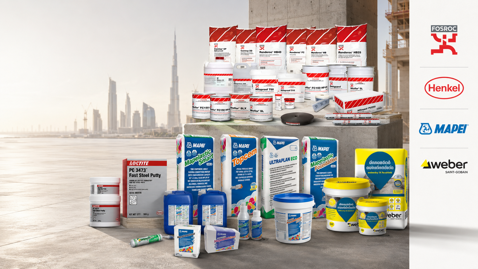 Construction chemicals for durable building applications